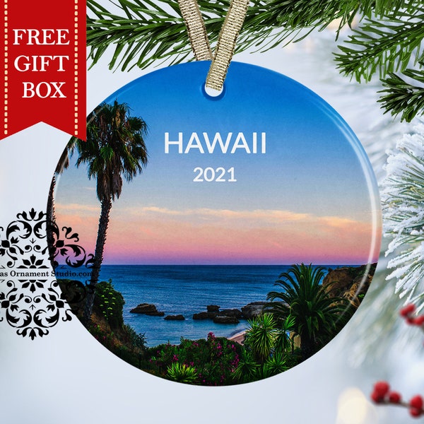 Hawaii Photo Christmas Ornament: Personalized Vacation Keepsake