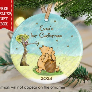 Classic Pooh First Baby Christmas Ornament - Baby Shower Gift