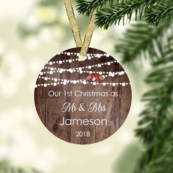 1st christmas ornaments couple