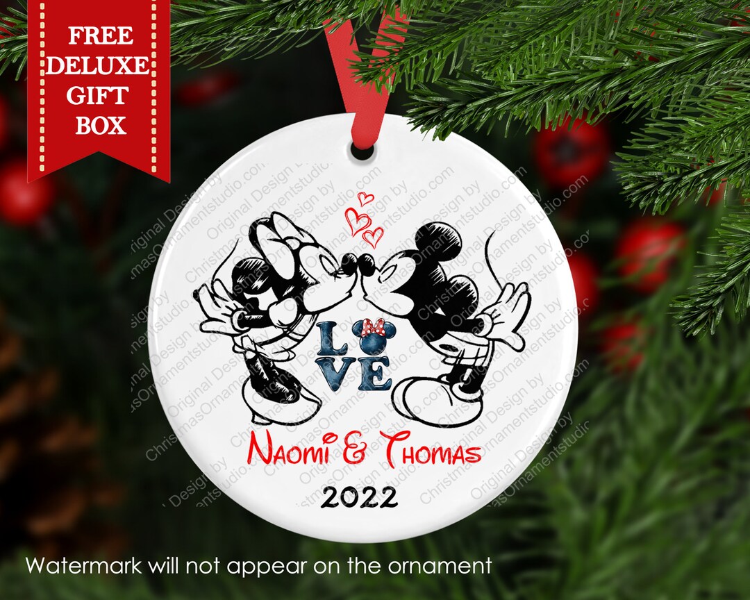 Disney Wedding Ornament our First Christmas Ornament mickey and Minnie