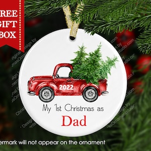 First Christmas as Dad Ornament-Parent Christmas Ornament-Dad Christmas Ornament-Personalized Christmas Ornament-Father Christmas gift