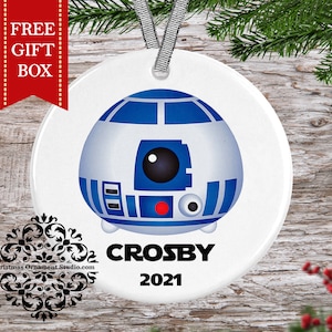 R2D2 christmas Ornament-Star wars christmas ornament-unique ornament-Kid Christmas Ornament-Star Wars keepsake-Star Wars Christmas gift