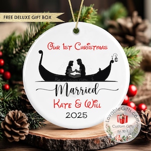 Rapunzel & Flynn Wedding Ornament, Disney Married Couple Keepsake