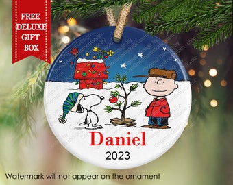 Charlie Brown Christmas Tree Ornament-Snoopy Ornament-Peanuts ornament