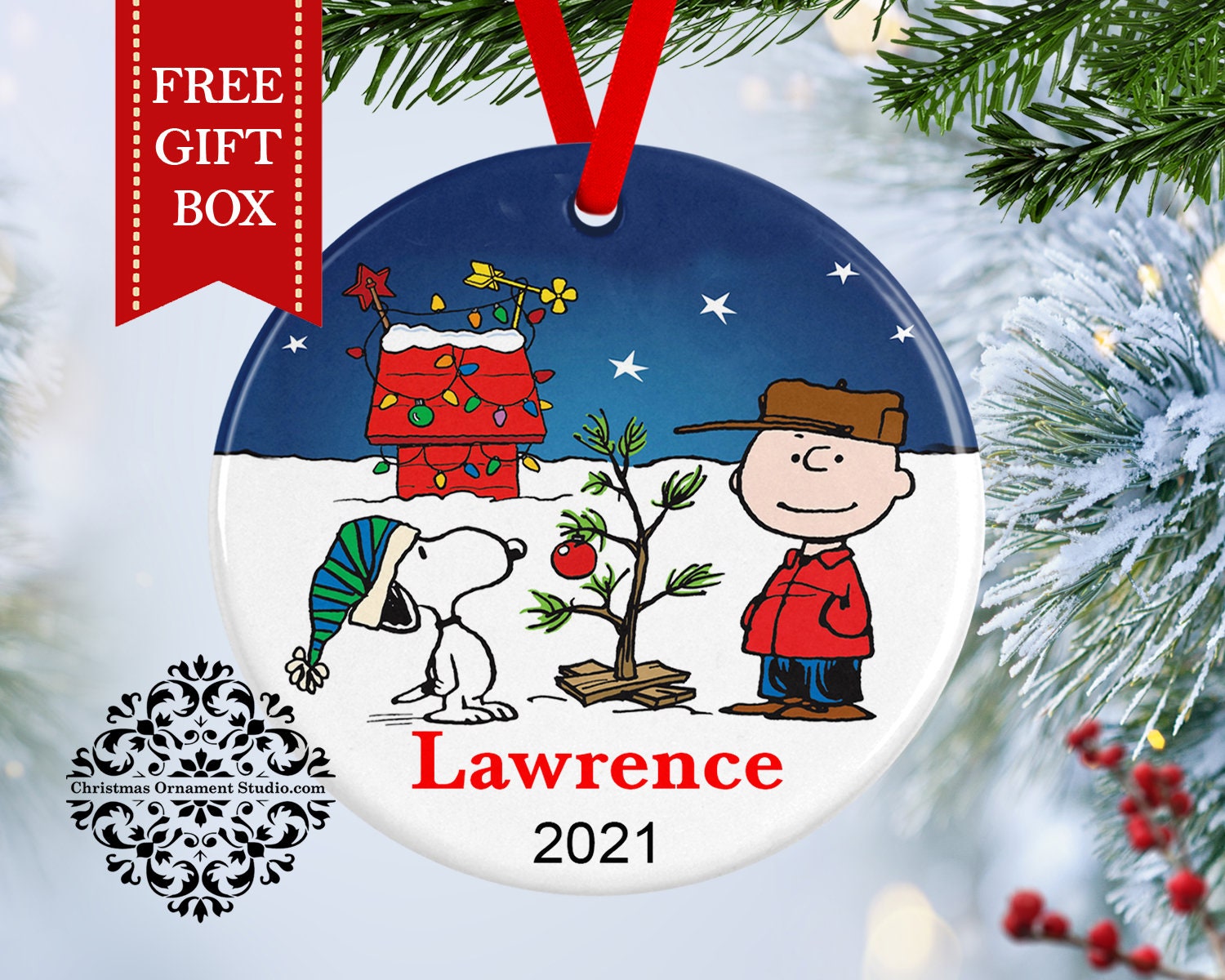 Charlie Brown Christmas Ornament Snoopy Ornament Christmas Etsy