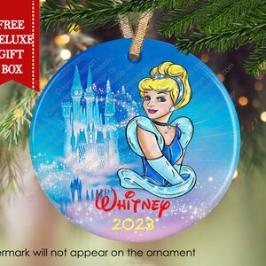 Personalized Cinderella Christmas Ornament: Porcelain Keepsake Gift