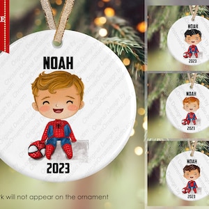 Personalized Spider-Man Christmas Ornament: Superhero Gift