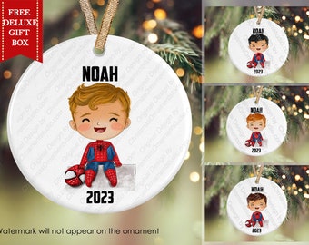 Personalized Spider-Man Christmas Ornament: Superhero Gift