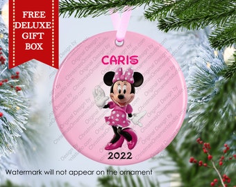 Minnie mouse christmas ornament-Disney Ornament-Kids Christmas Ornament-unique ornament-Minnie ornament-Personalized Christmas ornament