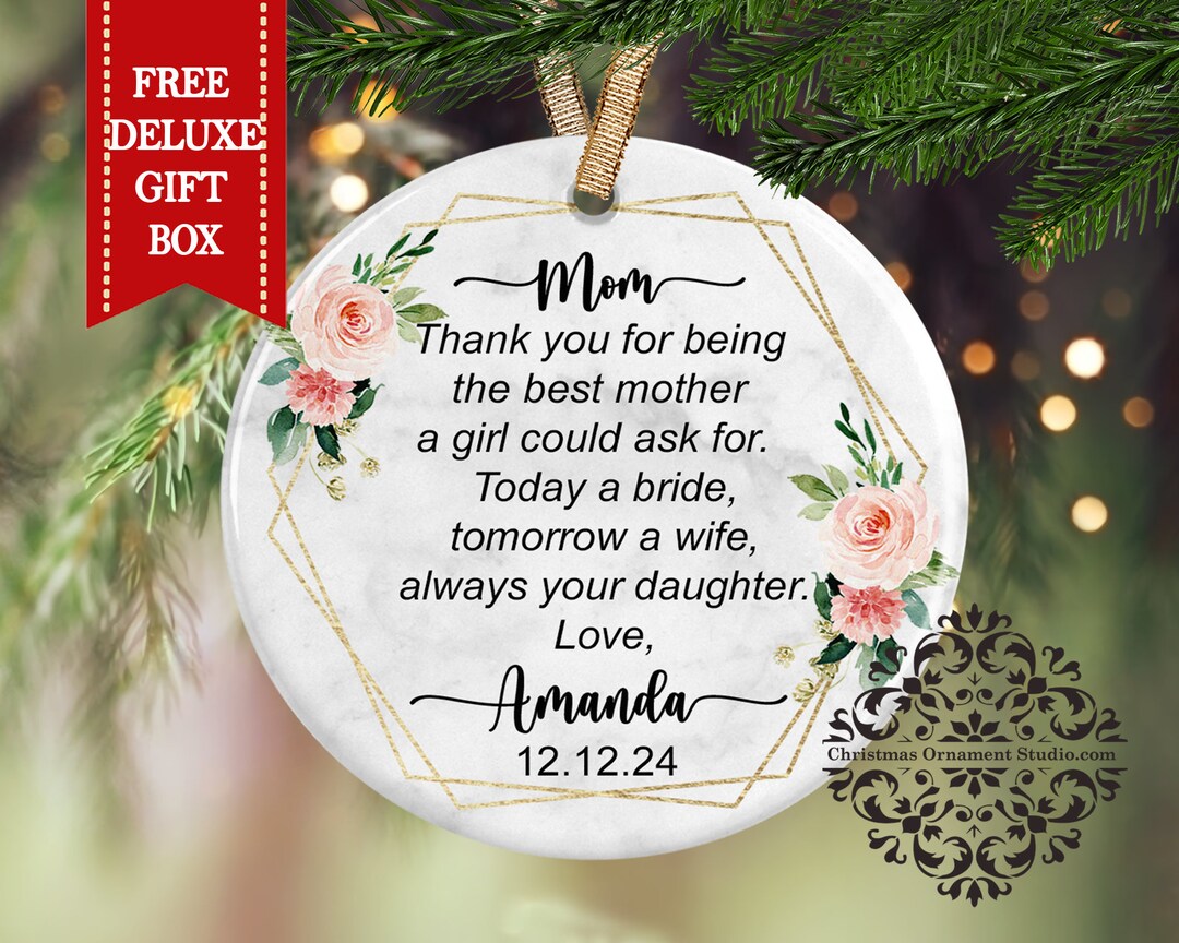 Wedding Ornament-mother of the Bride Gift-wedding Gift for Parents