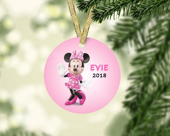 Minnie Mouse Christmas Ornament Disney Ornament Kids Christmas Etsy