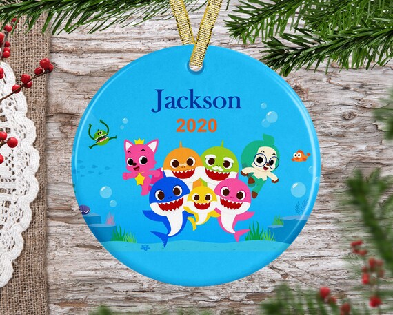 personalized baby shark ornament