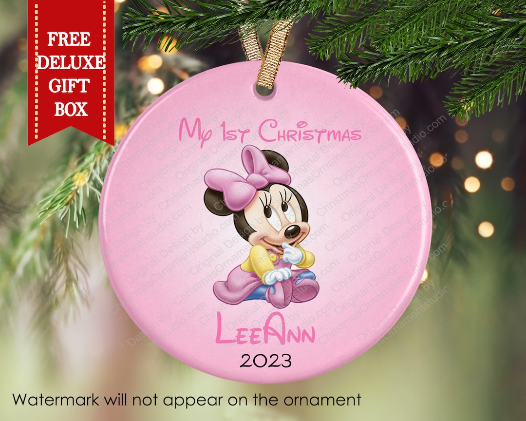 Disney Baby's First Ornament-baby Minnie Mouse - Etsy