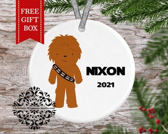 Chewbacca Ornament-Star wars christmas ornament-Star Wars gift ornament-Kid Christmas Ornament-Personalized Christmas ornament