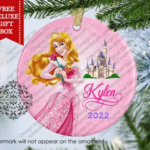 Princess Aurora Christmas Ornament-Sleeping Beauty Christmas ornament-Kids Christmas Ornament-Personalized Disney Princess  Ornament