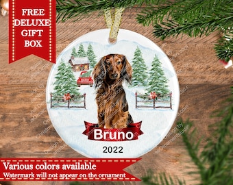 Personalized Dachshund Christmas Ornament: Holiday Pet Gift
