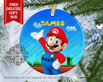 Super Mario christmas ornament-Game Christmas ornament Kids-Mario Christmas Ornament-Boys ornament-Super Mario Game Christmas Ornament