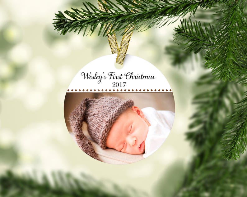 Christmas Ornament-Baby/'s First Christmas Ornament-Our First Christmas Ornament-Personalized Christmas Ornament-Baby Christmas Gift