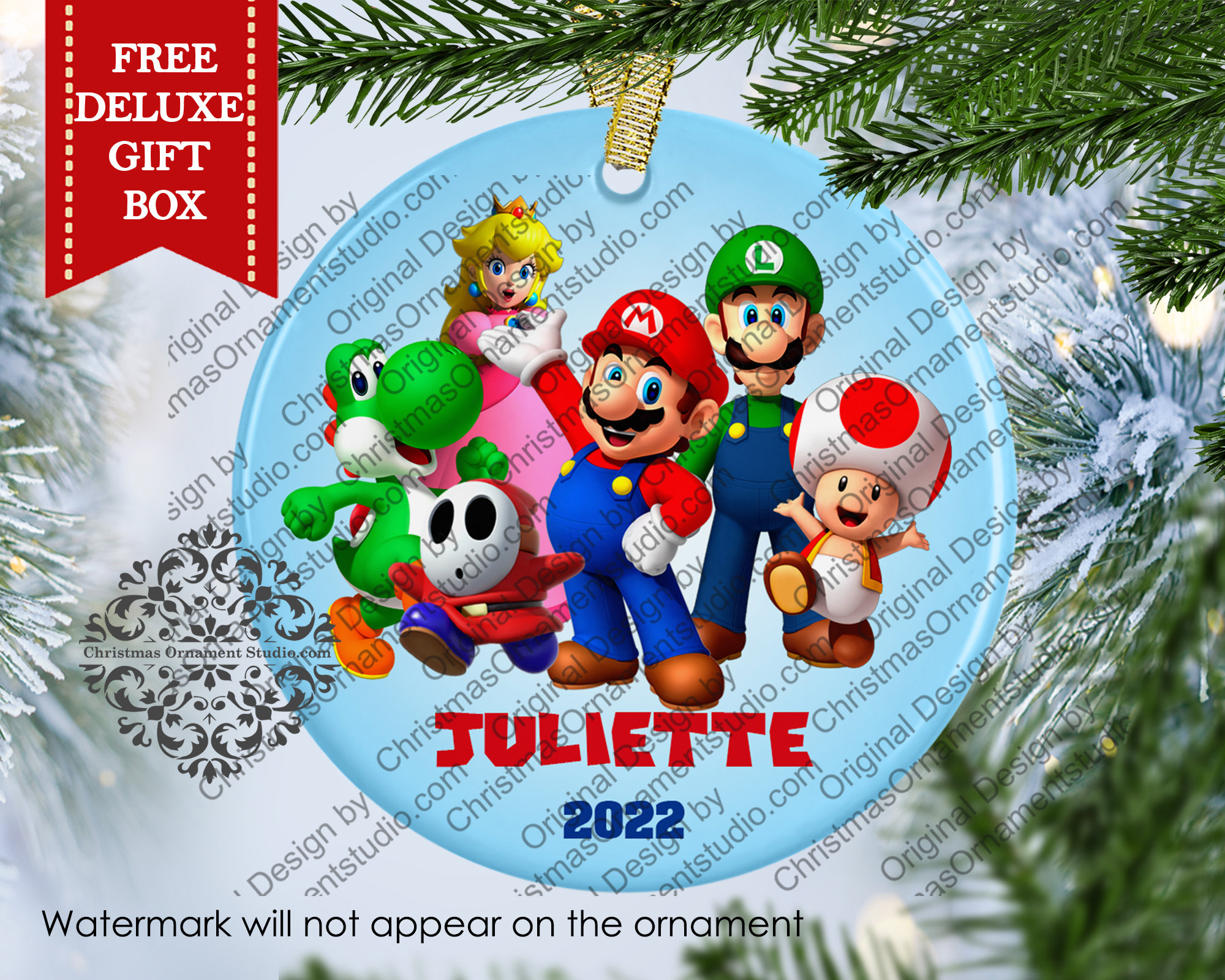 Super Mario Christmas Ornament-game Christmas Ornament - Etsy