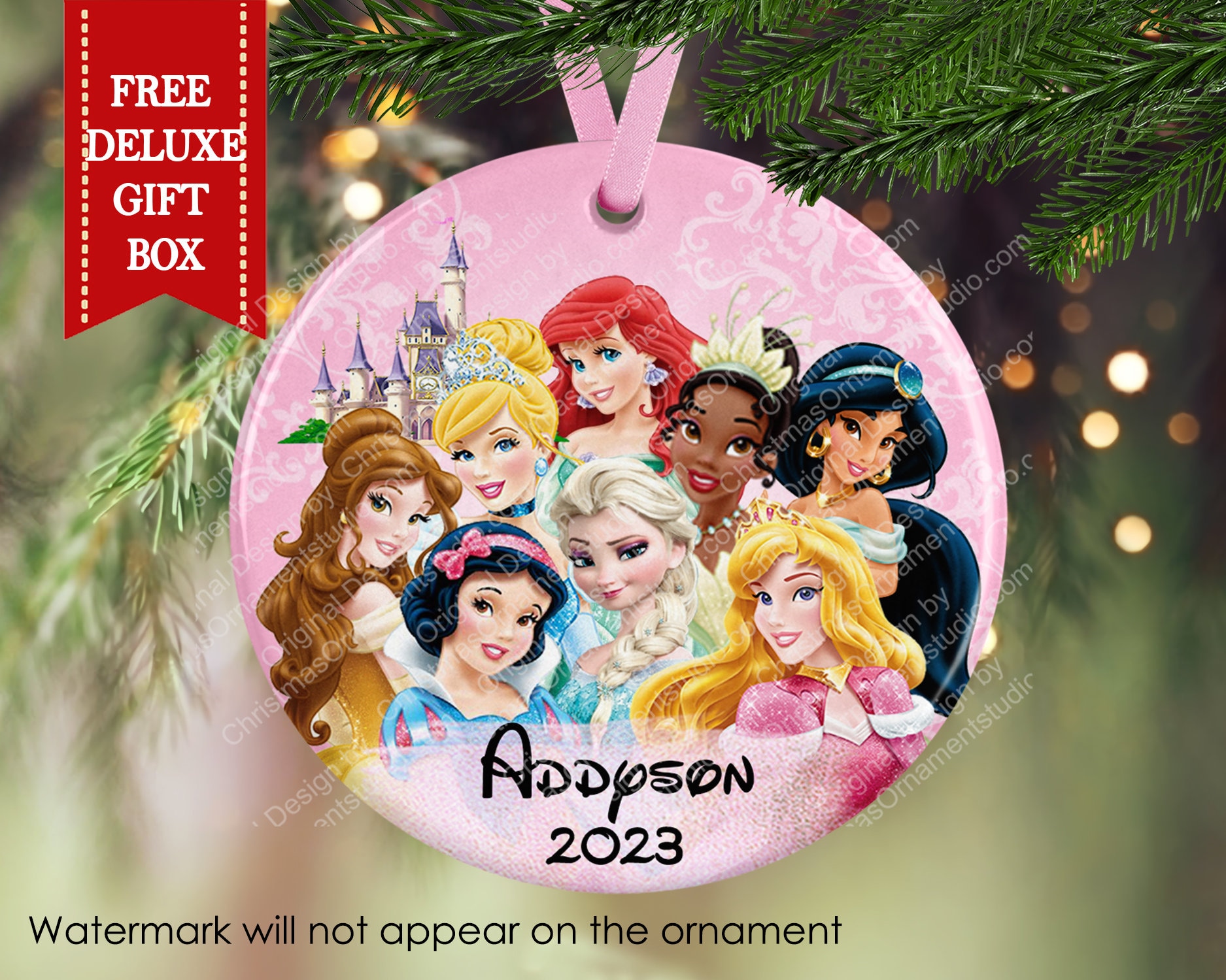 Disney princess christmas tree decorations Clearance
