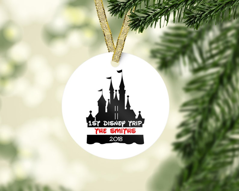 First trip to Disney OrnamentDisney Castle Christmas Etsy