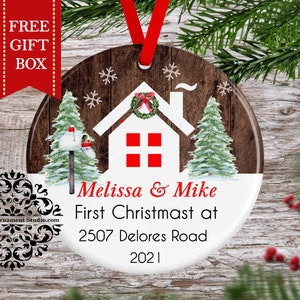 First Christmas at our new home-Home ornament-Our First Christmas Ornament-Custom home ornament-Real estate ornament-New Home ornament