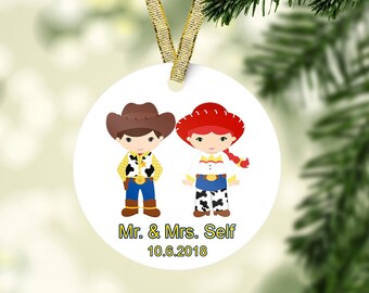 Our First Christmas Ornament-Toy Story Ornament-Mr & Mrs Ornaments-Couple Ornament-Personalized Ornament-Married ornament--Christmas Gift