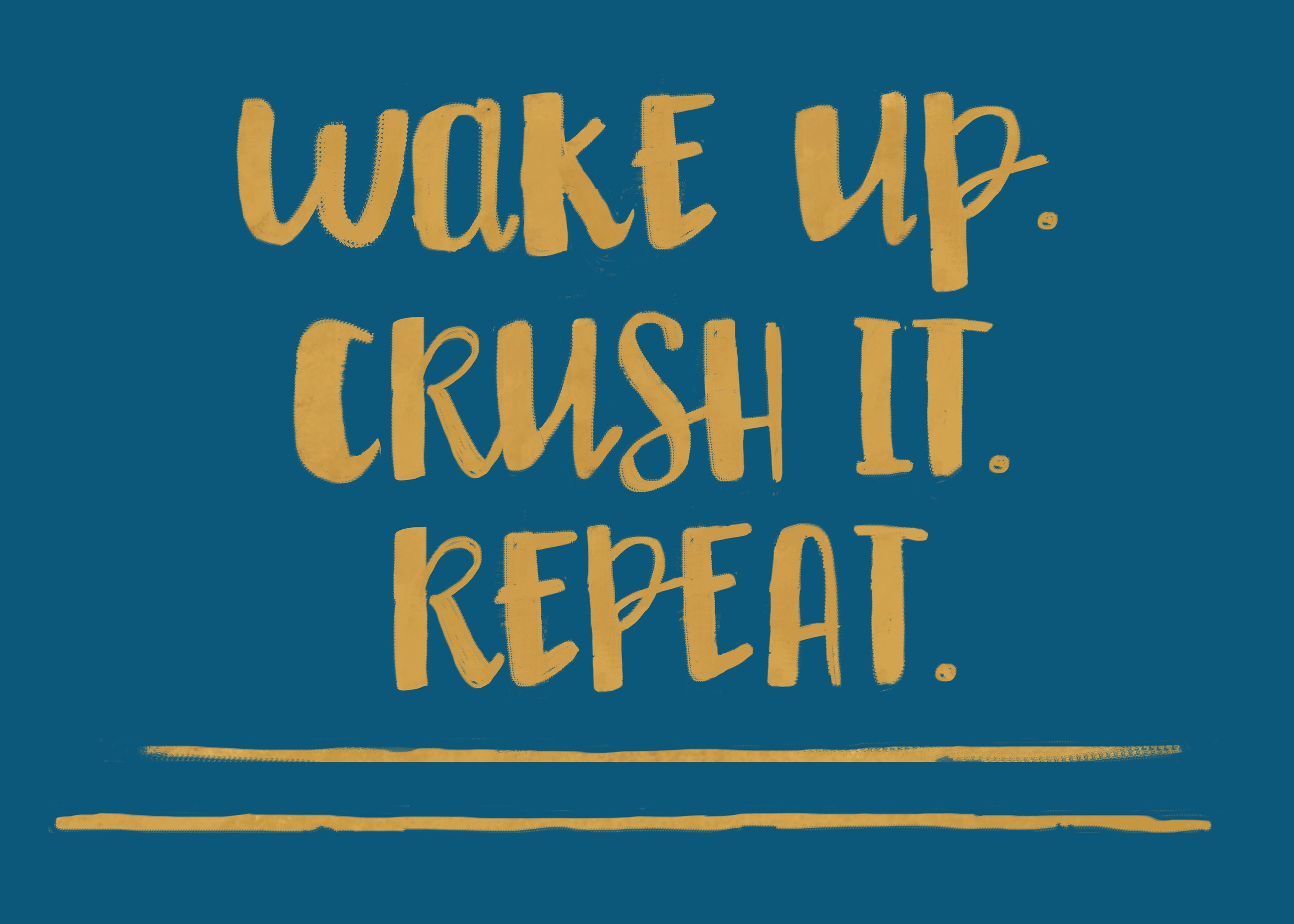 Wake Up. Crush It. Repeat. navy Blue - Etsy