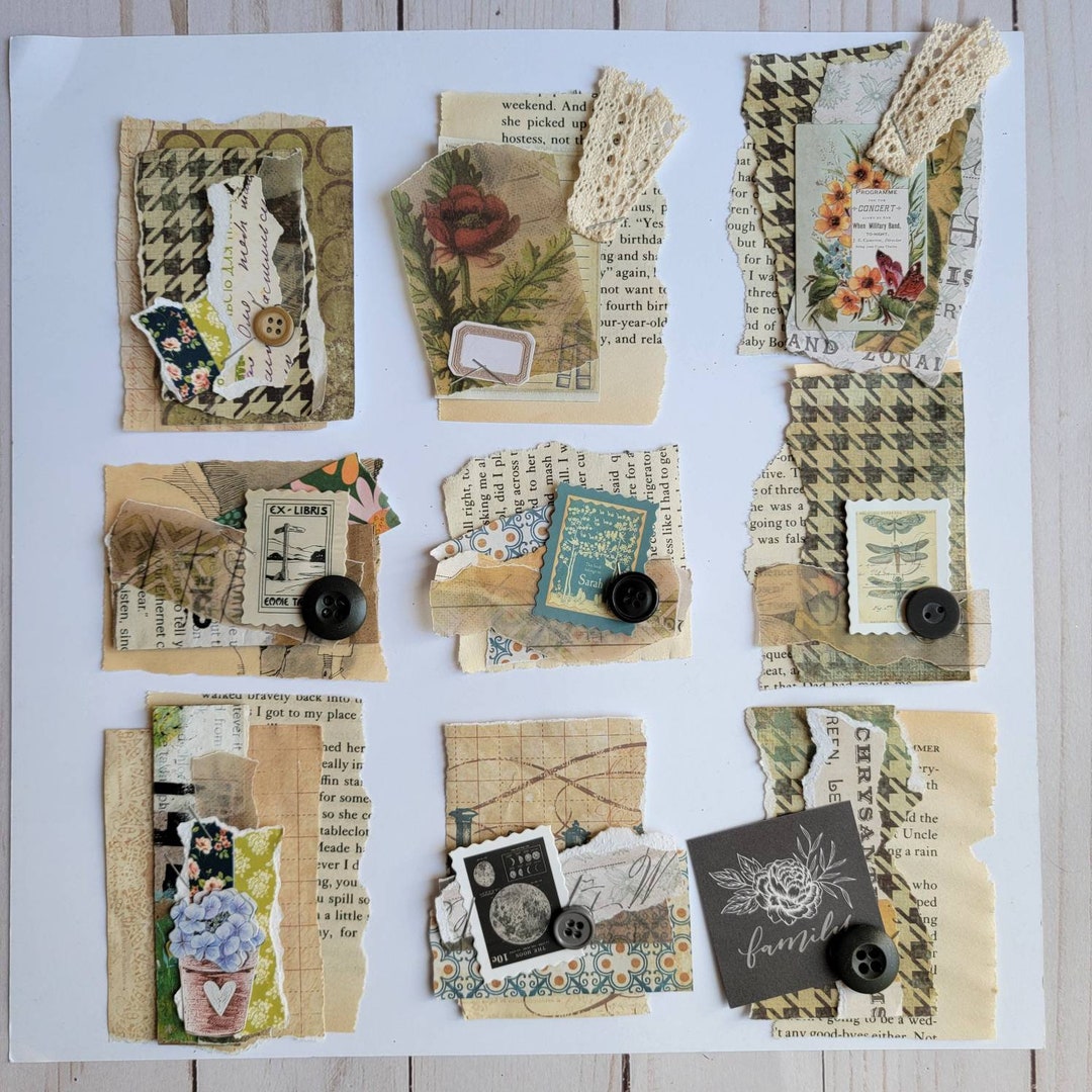 文房具・ステーショナリー junk journal No.172 Vintage Junk Journal Embellishments - Paper Clusters for