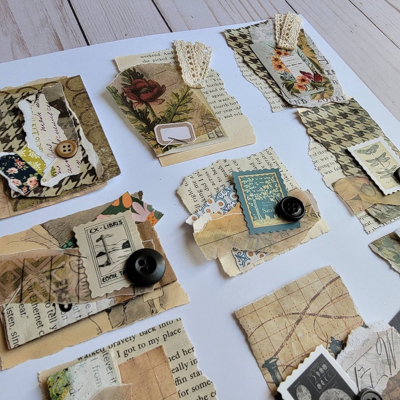 Vintage Junk Journal Embellishments Paper Clusters for Junk Etsy