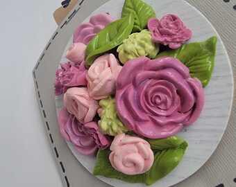 Sculpture flower fridge magnet, sculpture art, 3D fridge magnet - 14