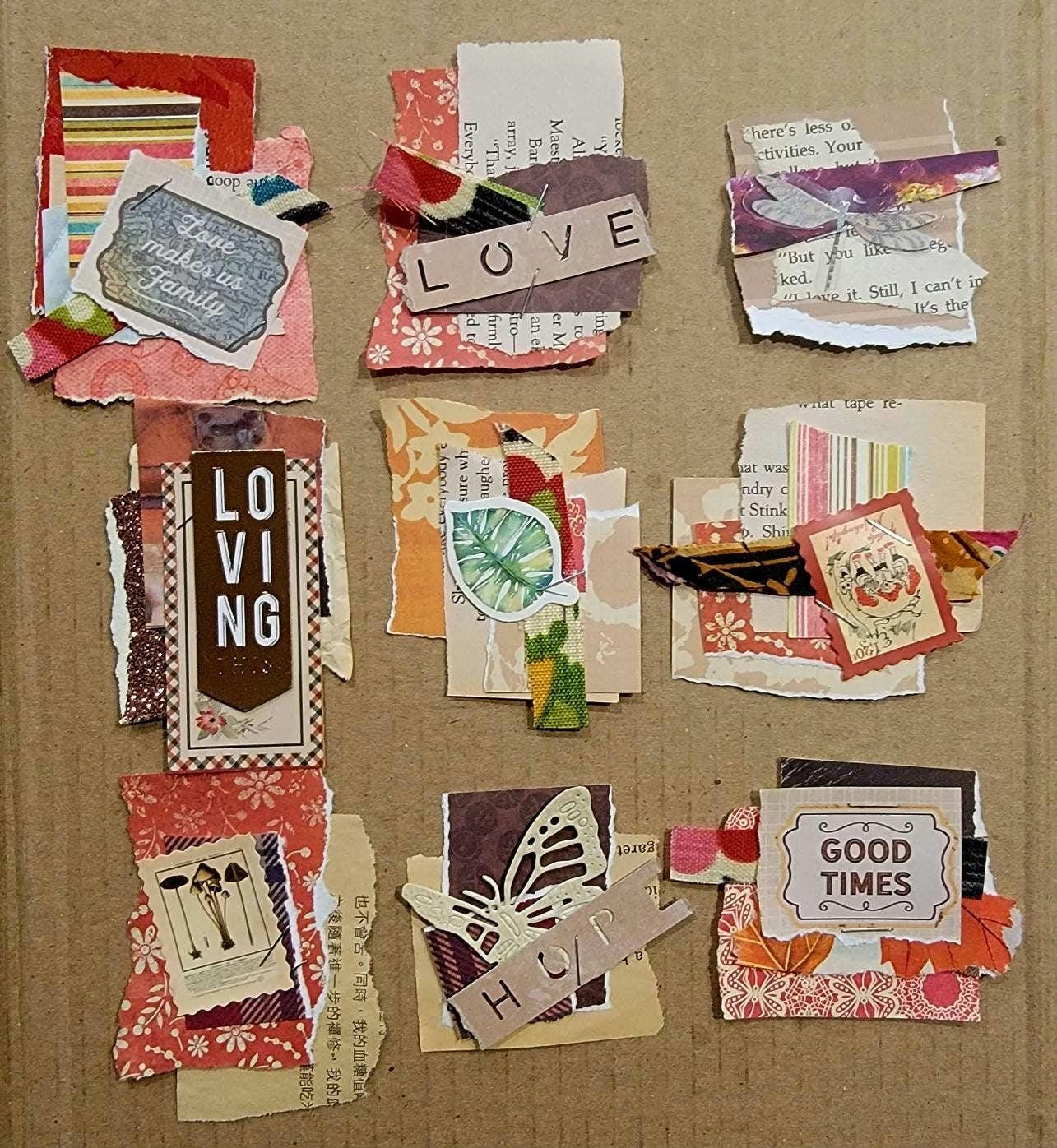 Vintage Junk Journal Embellishments - Paper Clusters for Junk