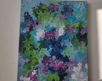 Original floral mixed media art canvas | mixed media | Collage art | Original abstract art 11x14