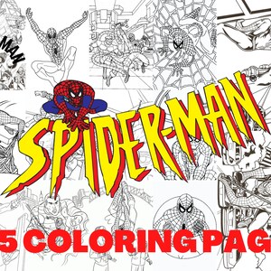10 Printable Spider-man Coloring Page for birthday | Etsy ...