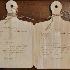 Recipe Cutting boards