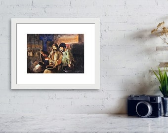 Wedding at Cana / Biblical scenes poster/ New testament scenes/Spiritual motivational art/Scripture poster