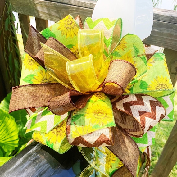 Sunflower Fall Bow: Wired Ribbon Decor
