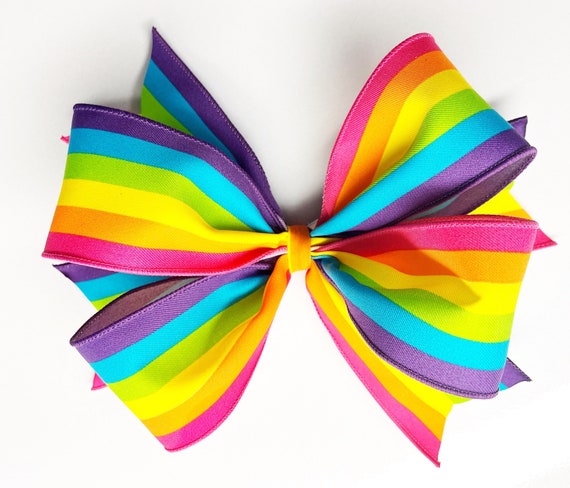 Regenbogen-Haarspangen 2er Set – 10,2 Cm, Bunte Band-Spangen – Für Damen & Mädchen