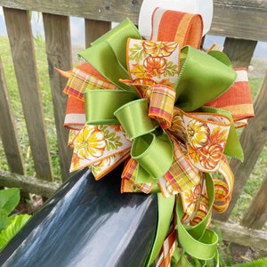 Herbst Kürbis Wired Ribbon Bow: Herbstkranz Dekor