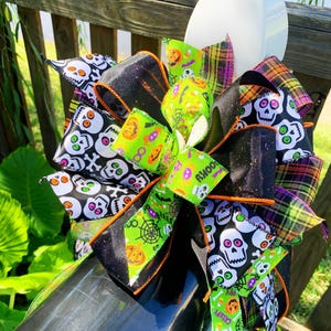 Colección de Halloween: Lazo del Día de Muertos, Día de los Muertos, Lazo de Calavera Aterradora, Halloween, Lazo de Víspera de Todos los Santos, Lazo, Lazos, Regalo, Lazo Grande, Cinta