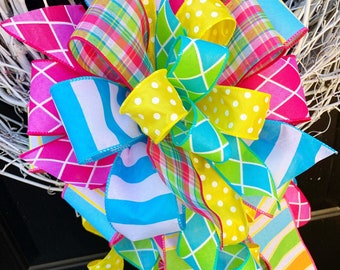 Everyday Collection - Summer Bow, Summer, Bright Bow, Mailbox Bow, Wreath Bow, Large Bow, Bow, Bows, Gift, Gift Bow