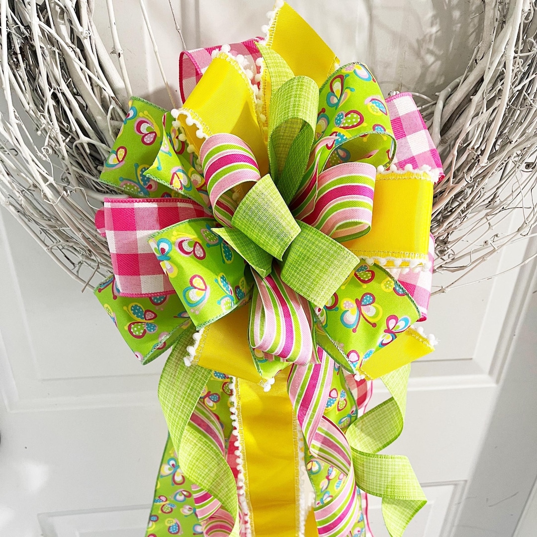 Butterfly Ribbon Bow: Spring & Summer Wreath Decor - Etsy