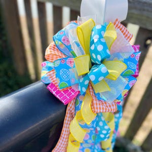 Handmade Easter Egg Bow: Spring Wreath Decor