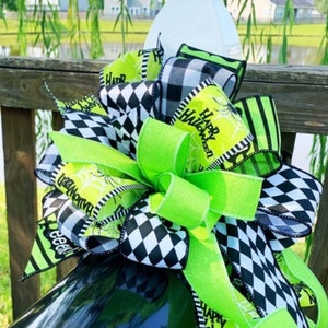 Halloween Collection - Halloween Bow, Halloween Decor, Halloween, Wreath Bow, Large Bow, Bow, Bows, Mailbox Bow, Happy Halloween, Decor