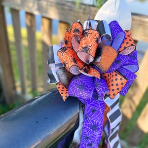 Halloween Collection - Halloween Bow, Halloween, Halloween Ribbon, Spooky, Spooky Ribbon, Mailbox Bow, Wreath Bow, Large Bow, Bow, Bows