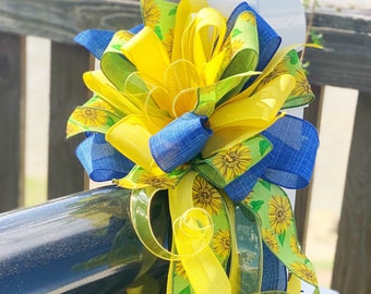 Everyday Collection - Ukraine,Ukraine Bow, Ukraine Support,Mailbox Bow,Wreath Bow, Large Bow,Bow,Bows,Ribbon,Sunflower Bow,Sunflower