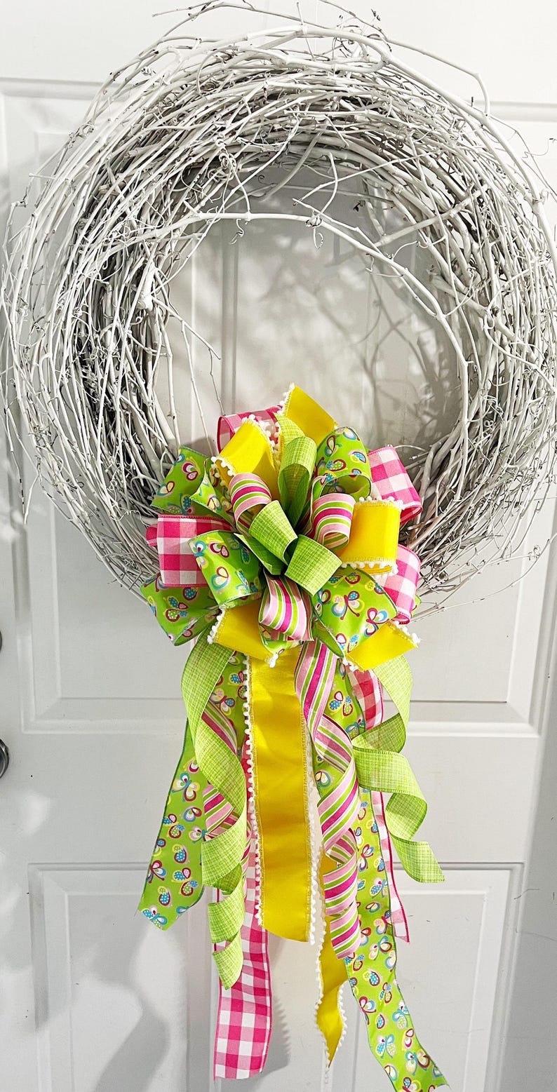 Butterfly Ribbon Bow: Spring & Summer Wreath Decor - Etsy