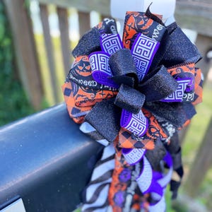 Halloween Collection - Halloween Bow,Halloween Ribbon,Halloween Decor,Bow,Gift,Mailbox Bow,Wreath Bow,Large Bow,Happy Halloween,Bow,Bows