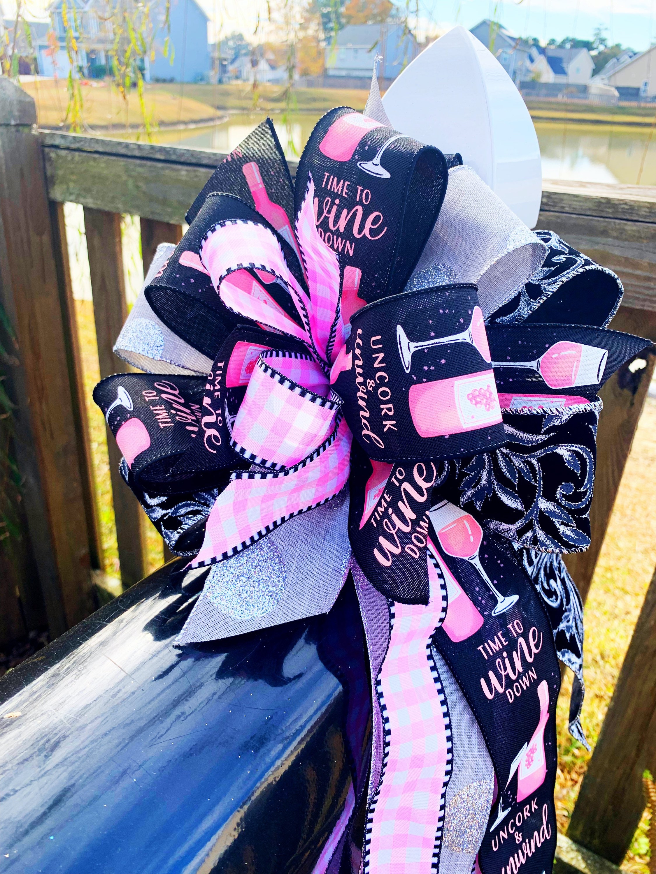 Everyday Collection Wine Wine Bow Wine Decor Vino Vino Etsy