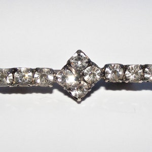 Antique Art Deco Diamante Bar Brooch Pin
